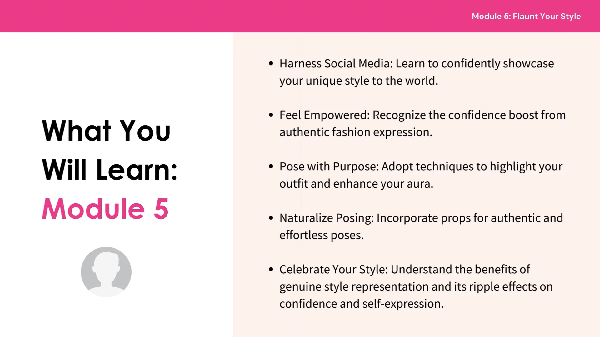 Module 5 What you will learn on Vimeo