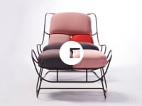 Poltronova: Plasma armchair and footrest. Design by Nigel Coates