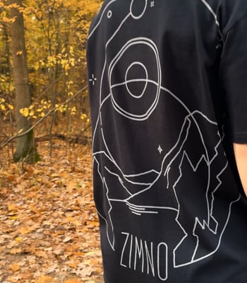 Video: T-Shirt Oversize Unisex Szlaki Kosmosu Czarny