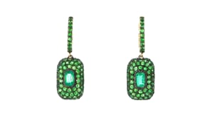 2.40 ct. t.w. Emerald Drop Earrings in 14kt Yellow Gold
