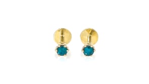 10 ct. t.w. Blue Diamond Stud Earrings in 14kt Yellow Gold