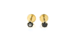 10 ct. t.w. Black Diamond Stud Earrings in 14kt Yellow Gold