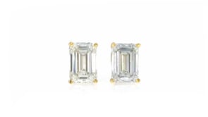 3.00 ct. t.w. Emerald-Cut Lab-Grown Diamond Stud Earrings in 14kt Yellow Gold