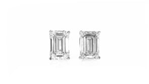 3.00 ct. t.w. Emerald-Cut Lab-Grown Diamond Stud Earrings in 14kt White Gold