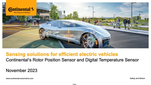 Sensing solutions for efficient electric vehicles