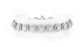 10.00 ct. t.w. Lab-Grown Diamond Circle-Link Bracelet in 14kt White Gold