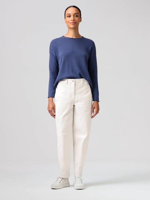 Undyed Organic Cotton Denim Lantern Jean | EILEEN FISHER