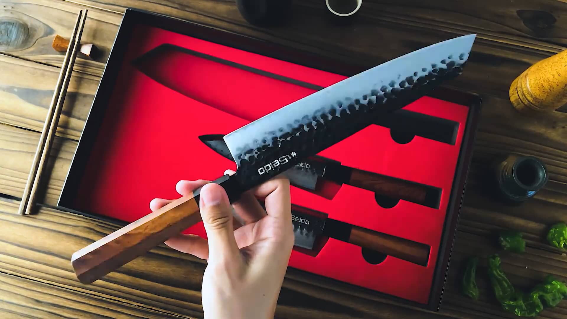 Hageshi AUS10 Japanese Knife Set Seido Knives on Vimeo