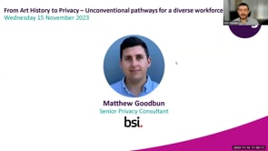 Wednesday 15 November 2023 - From Art History to Privacy – Unconventional pathways for a diverse workforce