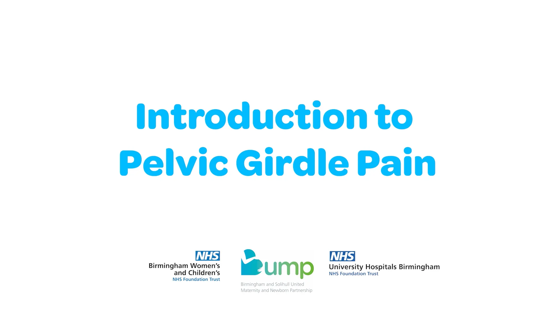 Optimising Pelvic Health 1. Intro to Pelvic Girdle Pain on Vimeo