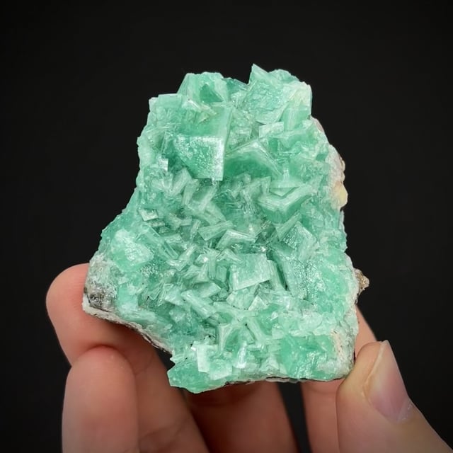 Cuprian Smithsonite (significant crystals)