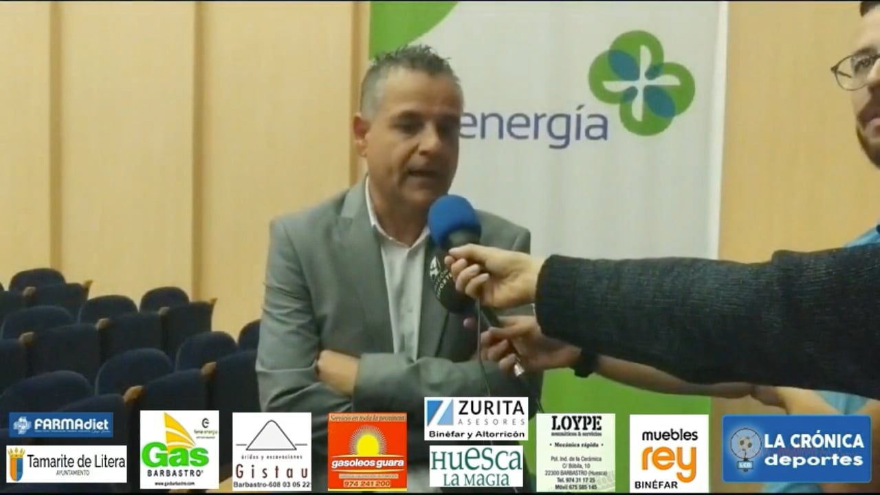 JOSAN FIERRO (Delegado UD Barbastro) Valoraciones sobre el sorteo de la segunda ronda de la Copa del Rey. El rival será la UD Almería de primera división y el partido se jugará en el municipal de Barbastro, el jueves dia 6 de Diciembre a las 12 h.