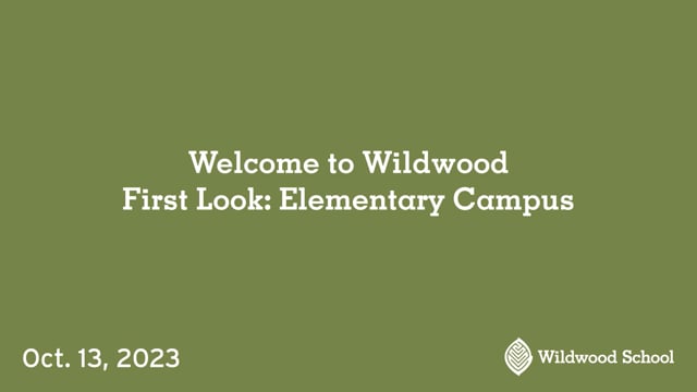 Welcome to Wildwood: First Look -- Elementary Campus - Oct. 13, 2023