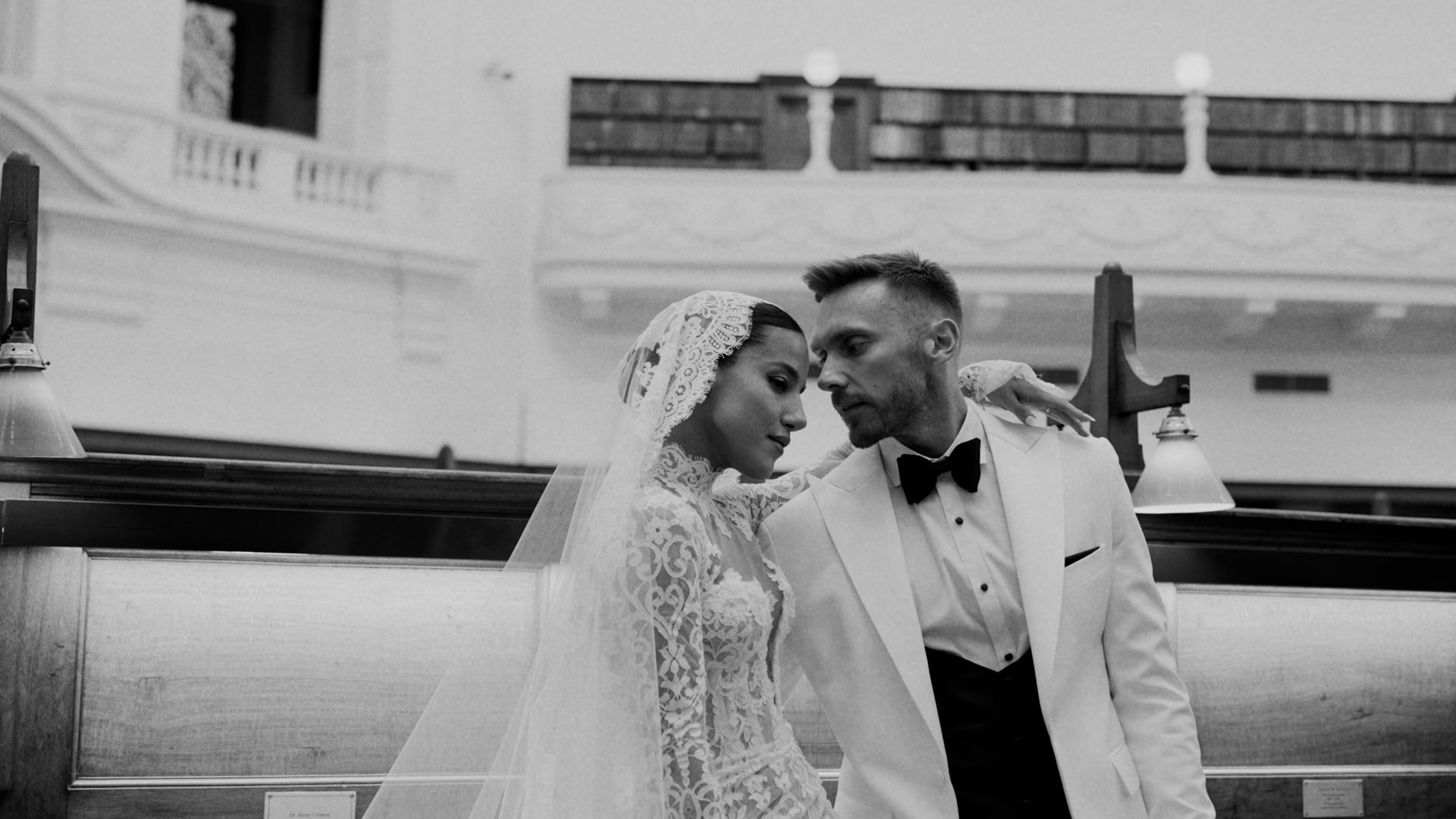 James and Effie wedding film at State Library by C2 Films