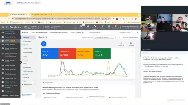 Demand Gen vs. Discovery, Performance Max für Wein & Aggregation von Daten, eine wichtige Einstellung für YouTube Ads & Performance Max für Erzieherstühle mit Malte vom 16.11.23