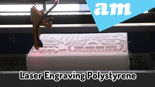 CO2 Laser Engraving Polystyrene Foam Create Deep Carving Effects for Aztec Stone Art