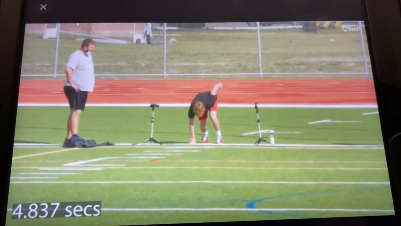 Watch mikhael pegg's 40 Yard Dash: 4.87 seconds