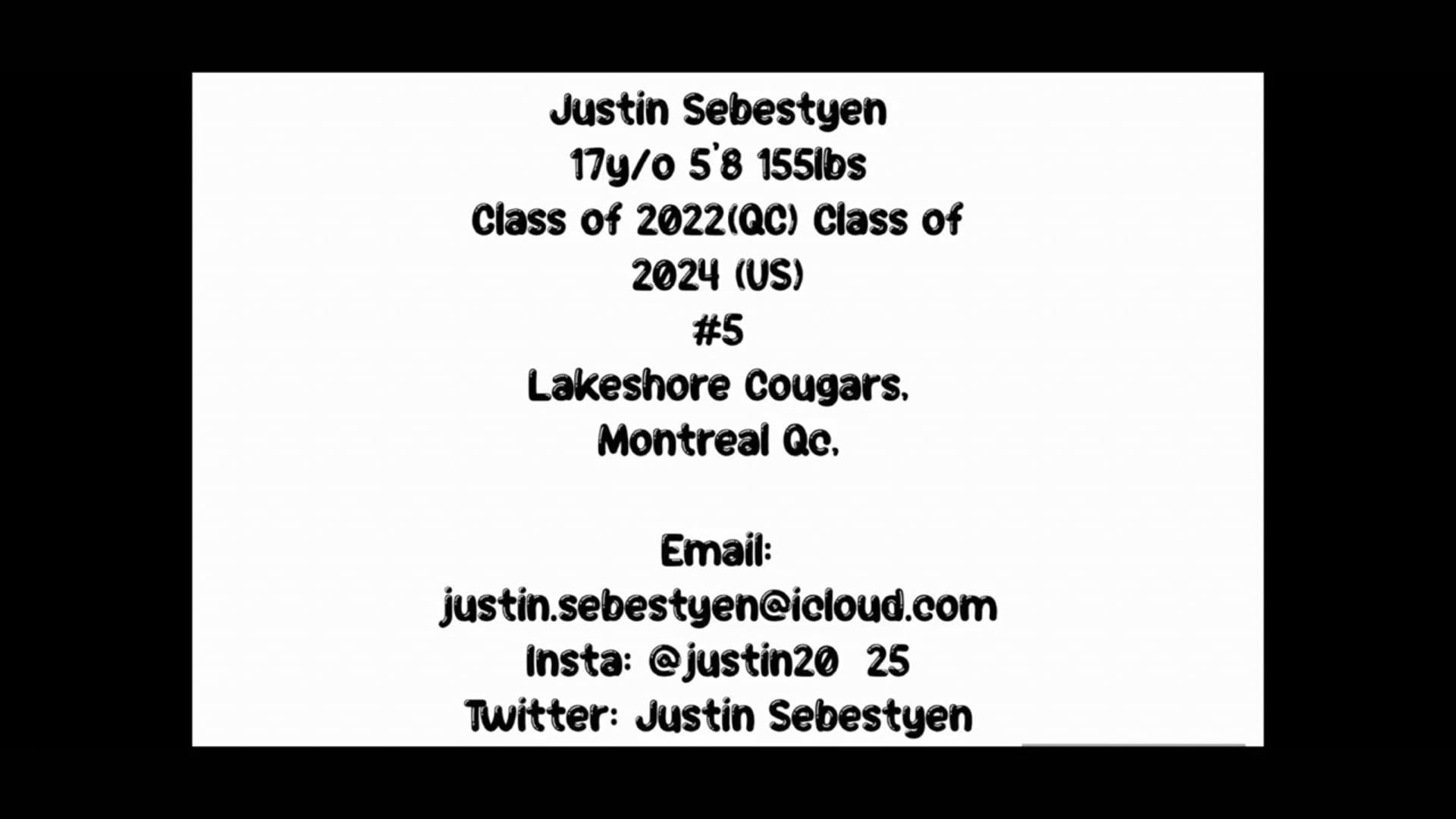 Watch justin sebestyen's defensive half back film