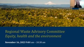 November 16, 2023 Regional Waste Advisory Committee Meeting on Vimeo