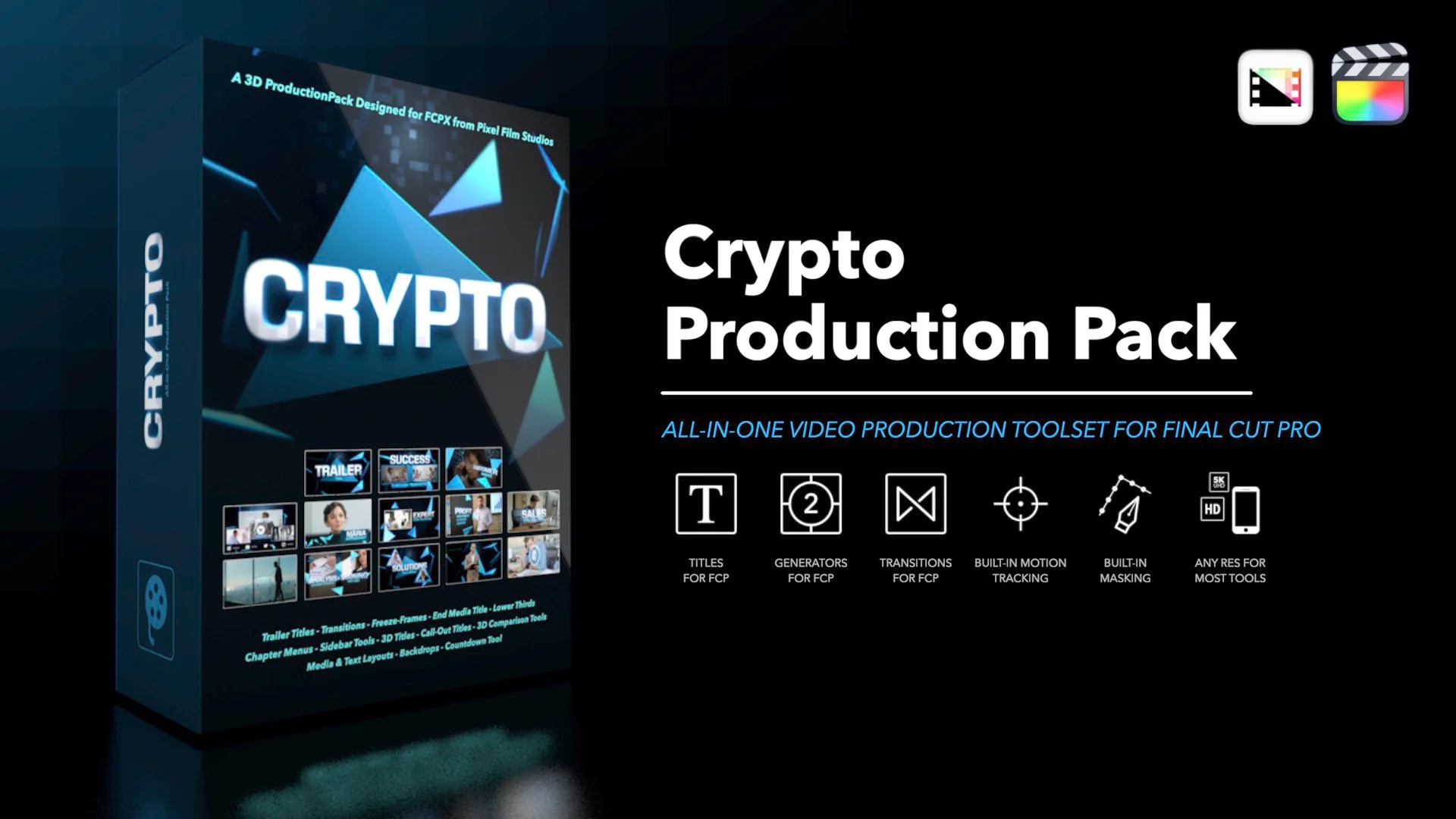 Crypto - A Professional 3D Production Package for FCPX - Pixel Film Studios