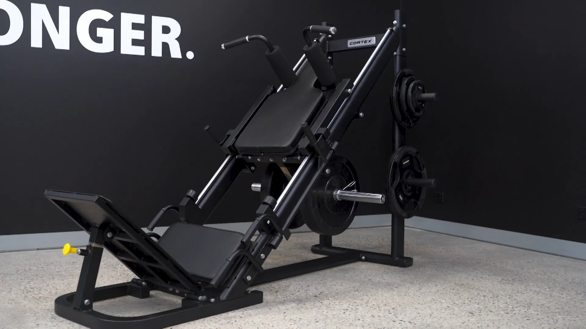 CORTEX LP 10 45 Degree Leg Press Hack Squat with 100kg Olympic Tri Grip Weight Plate Set