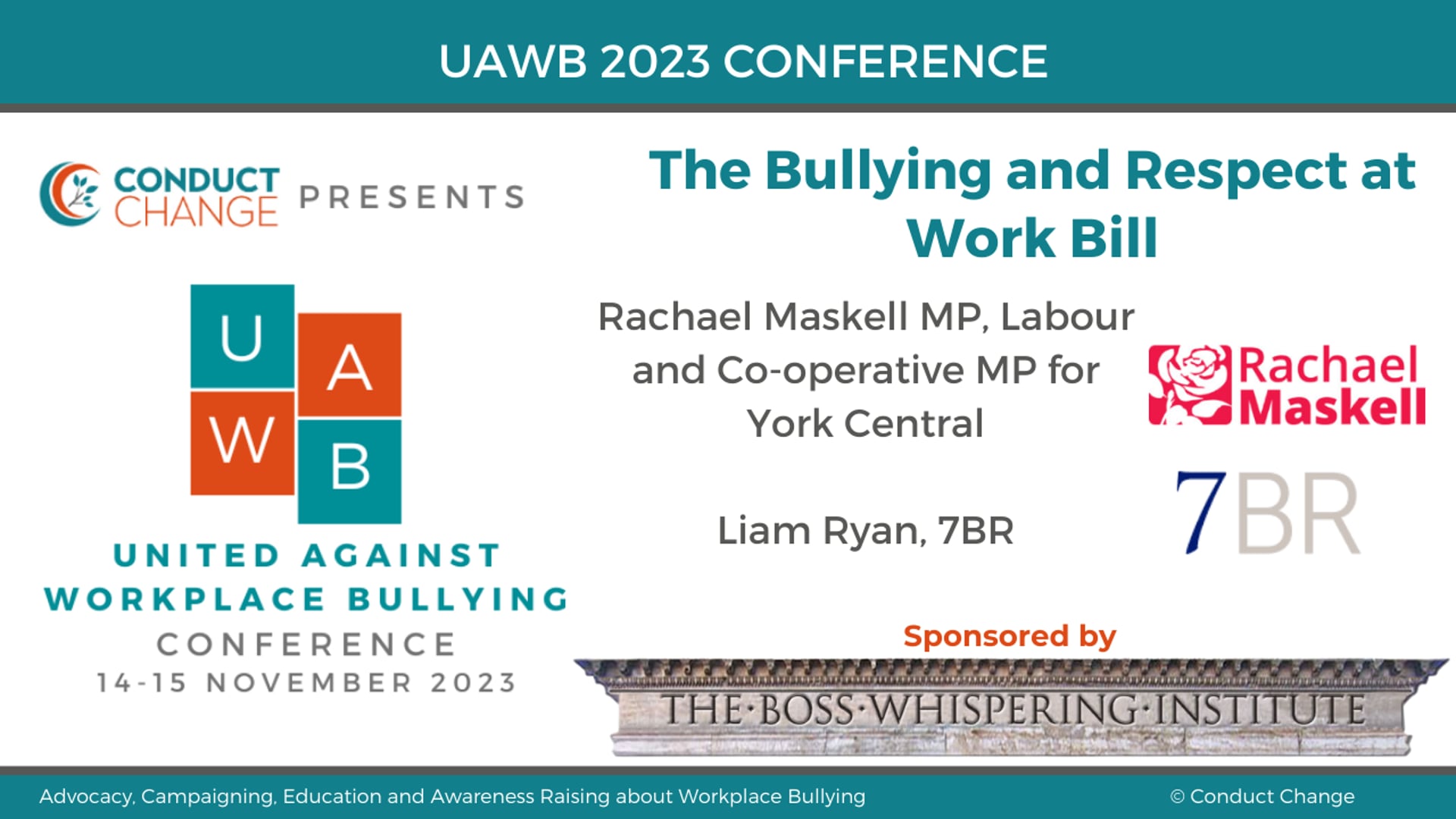 Bullying and Respect at Work Bill UAWB Conference 2023