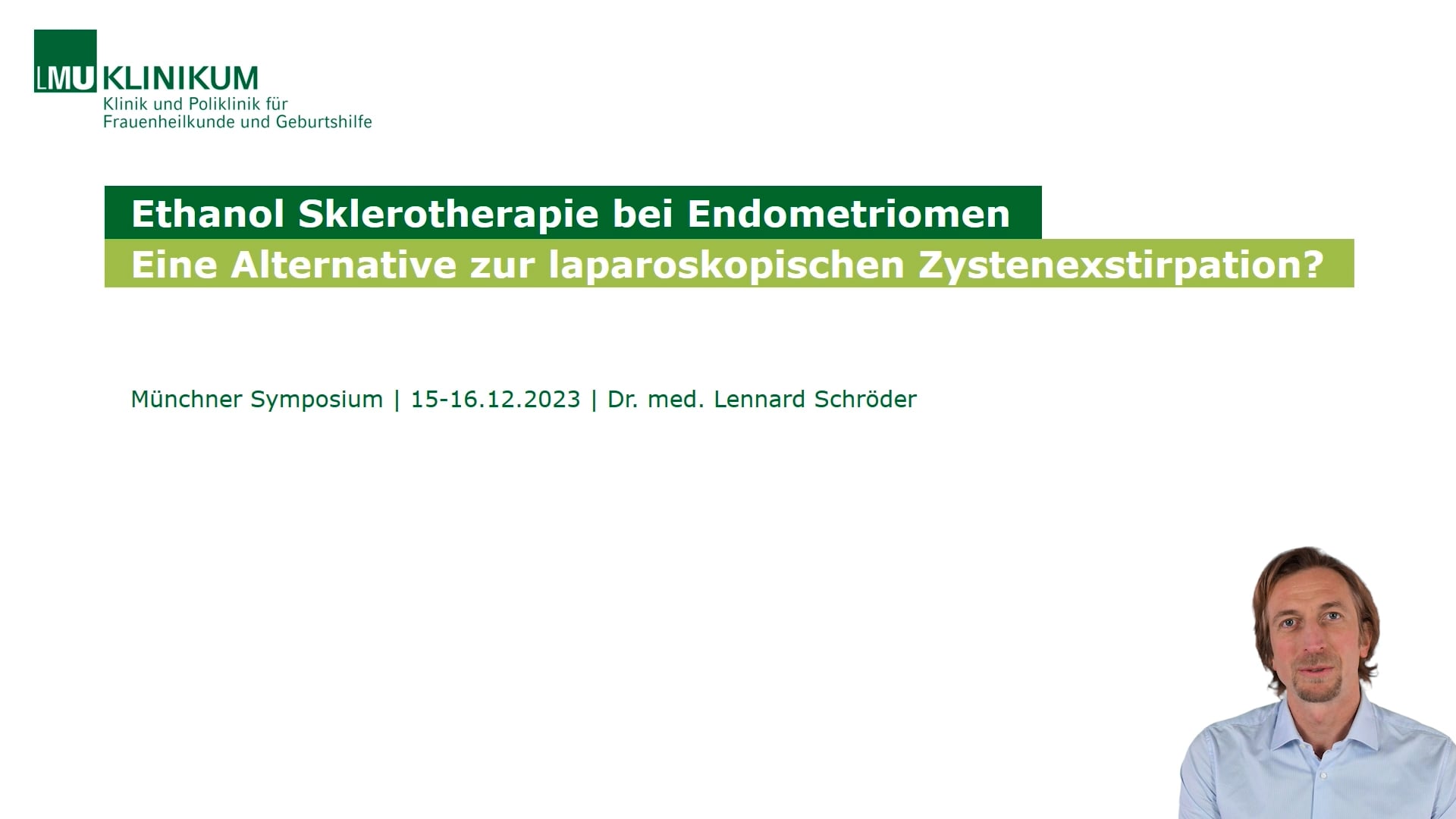 Thumbnail von Ethanol Sklerotherapie bei Endometriomen - Eine Alternative zur laparoskopischen Zystenexstirpation?