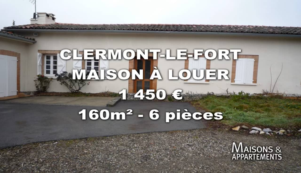 CLERMONTLEFORT MAISON À LOUER 1 450 € 160 m² 6 pièces on Vimeo