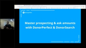 Master Prospecting and Ask Amounts with DonorPerfect and DonorSearch