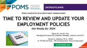 Time to Review and Update Your Employment Policies video