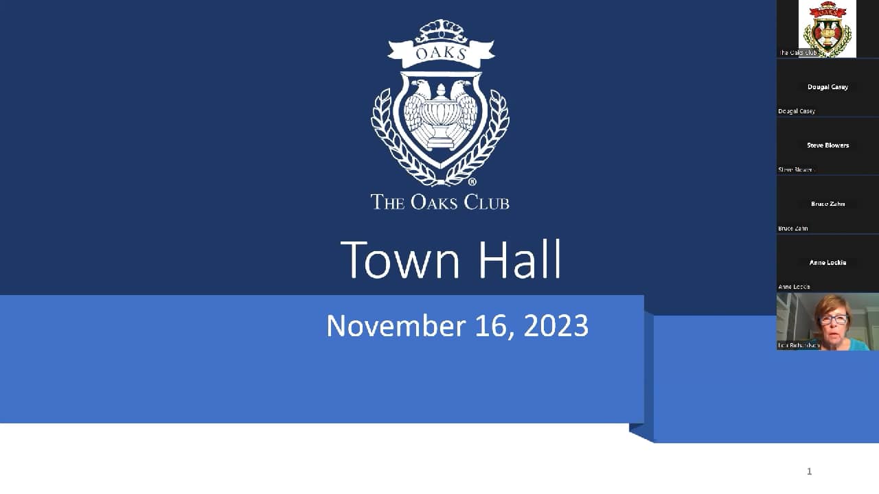 The Oak Club Town Hall November 16, 2023 on Vimeo