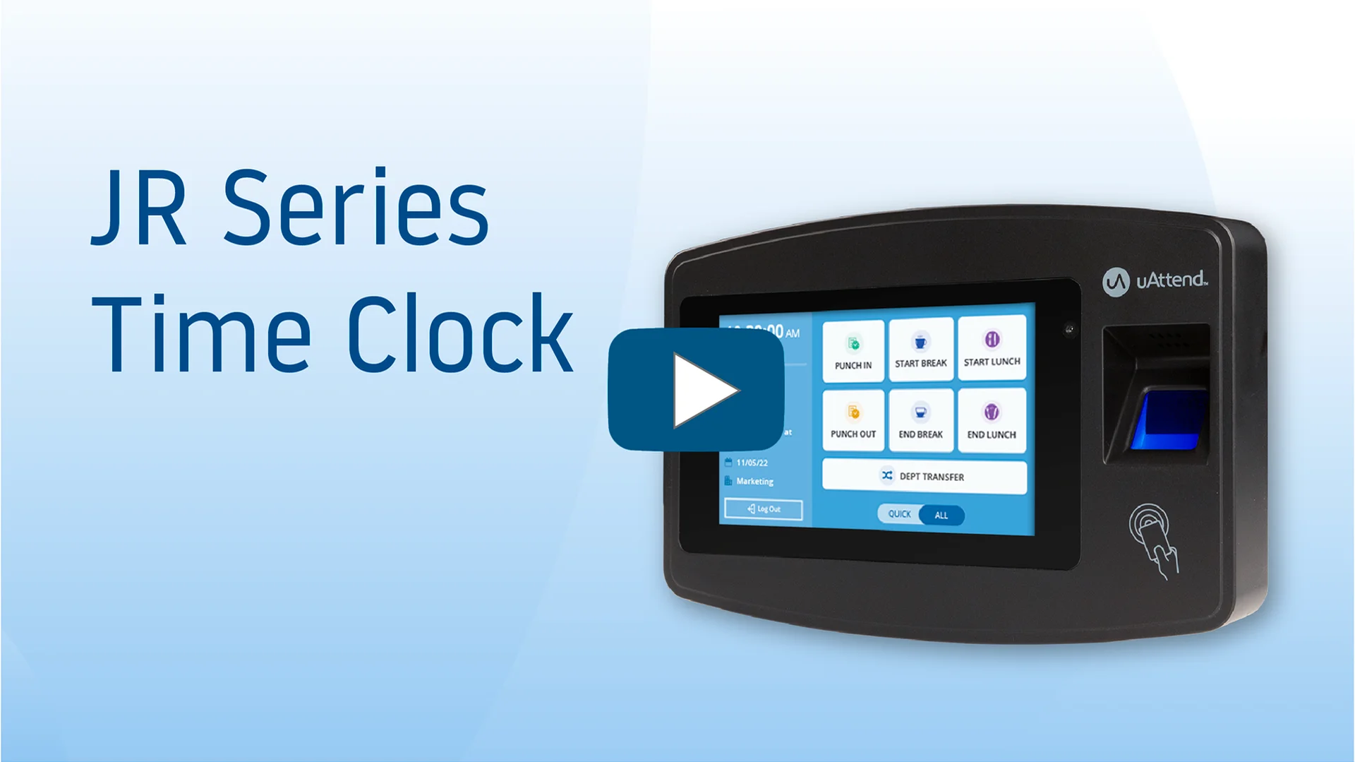 Touch Tablet WiFi Time Clock – JR2000 - uAttend Canada