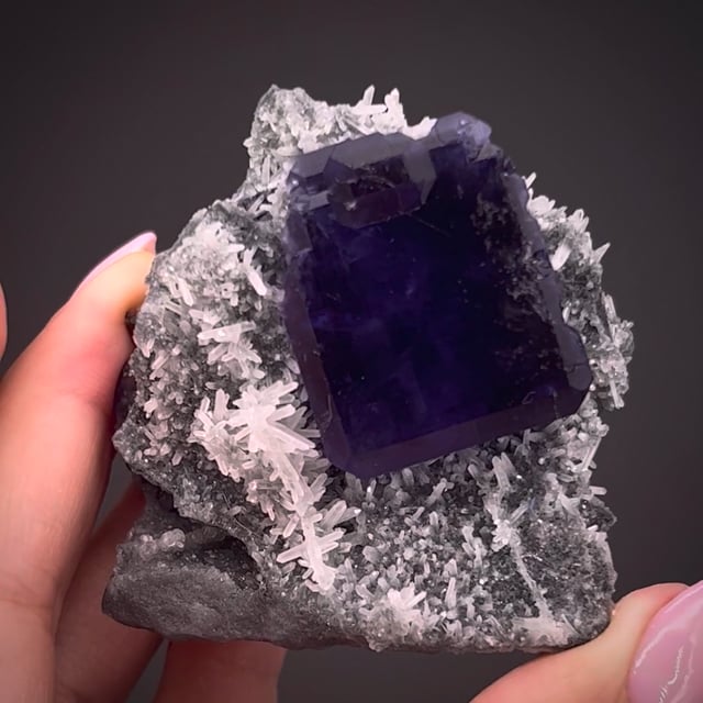 Fluorite on Quartz - SM24-005 - Xia Yang Mine - China Mineral Specimen