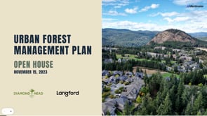 Urban Forest Management Plan - November 15, 2023, Open House Presentation Recording