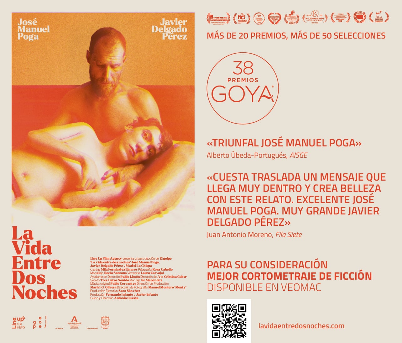 PROMO - "La vida entre dos noches" Críticas. Premios Goya 2024. Para vuestra consideración, académic@s