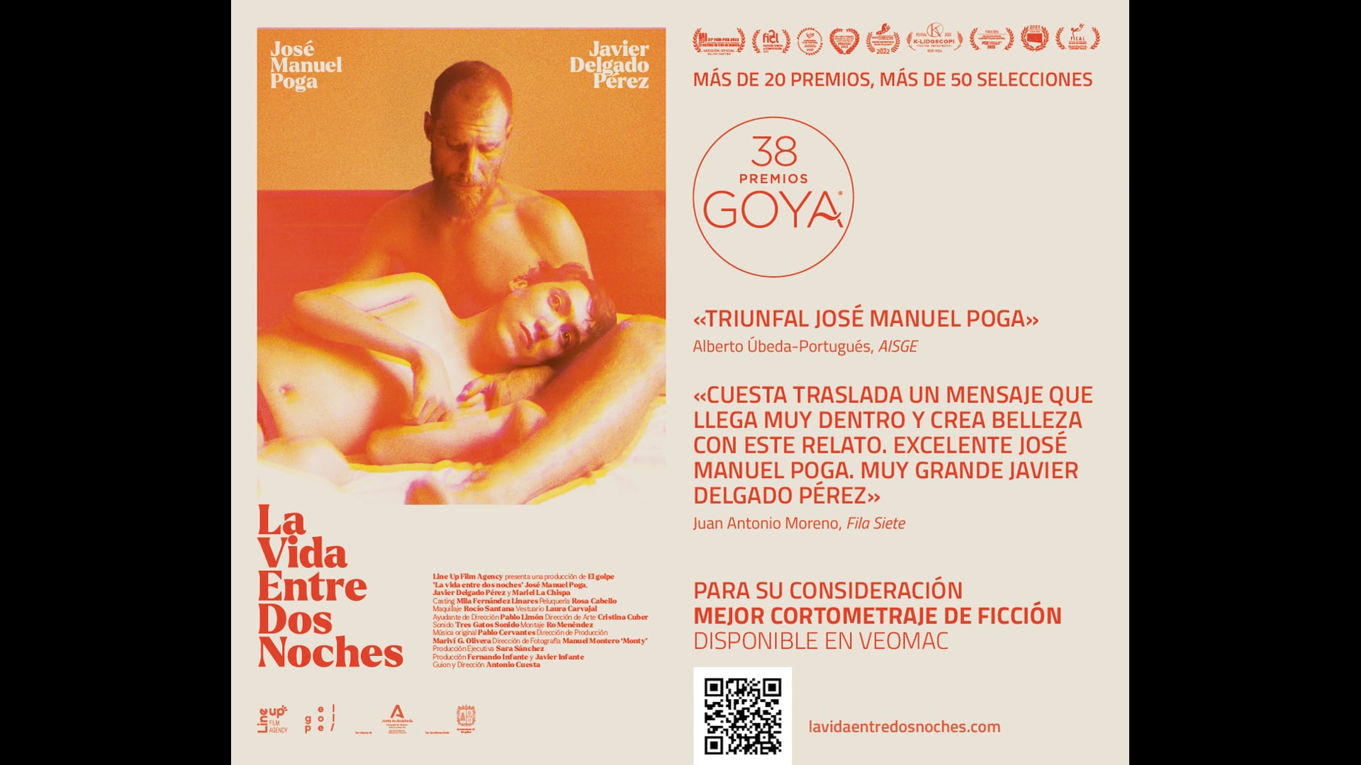 PROMO - "La vida entre dos noches" Críticas. Premios Goya 2024. Para vuestra consideración, académic@s