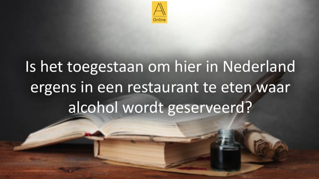 Eten in een restaurant waar alcohol wordt geserveerd