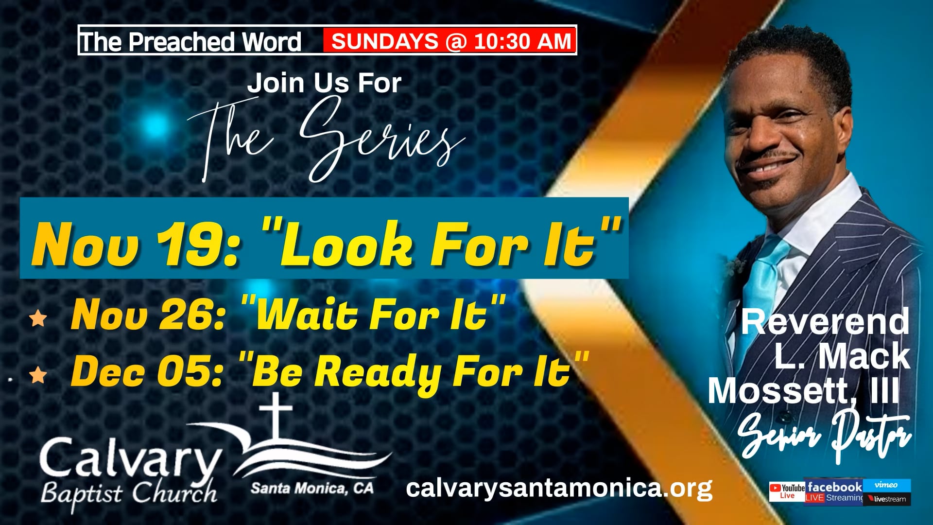 2023.11.19  _ 10:30 AM Calvary Baptist Church Worship Service