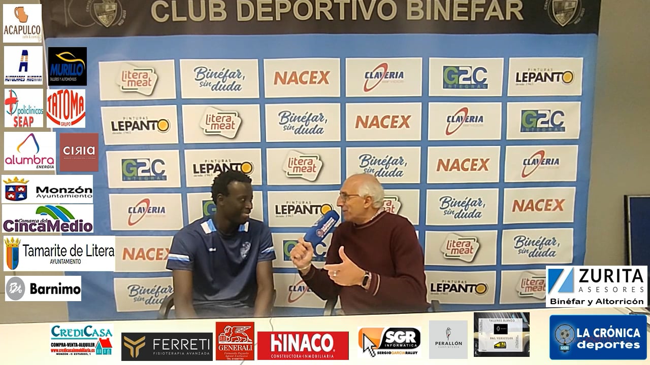 ABDOULAYE  FALL (Jugador Binefar) Binefar 3-0 Binefar / J 11 / 3ª División