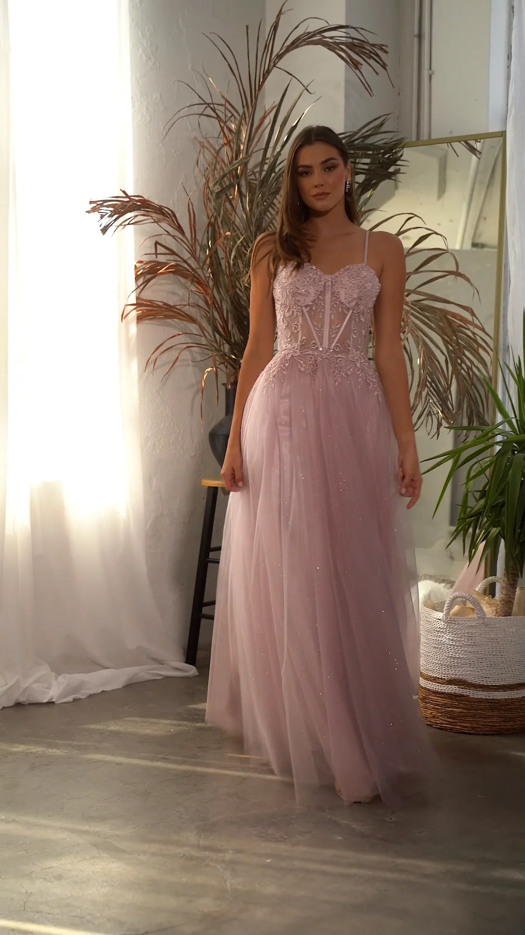 CD C150 - Lace Over Layered Tulle A-Line Prom Gown with Lace CD C150 - Lace Over Layered Tulle A-Line Prom Gown with Lace