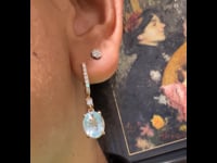 Aquamarine Diamond 14k Pendant Earrings 15162-8516