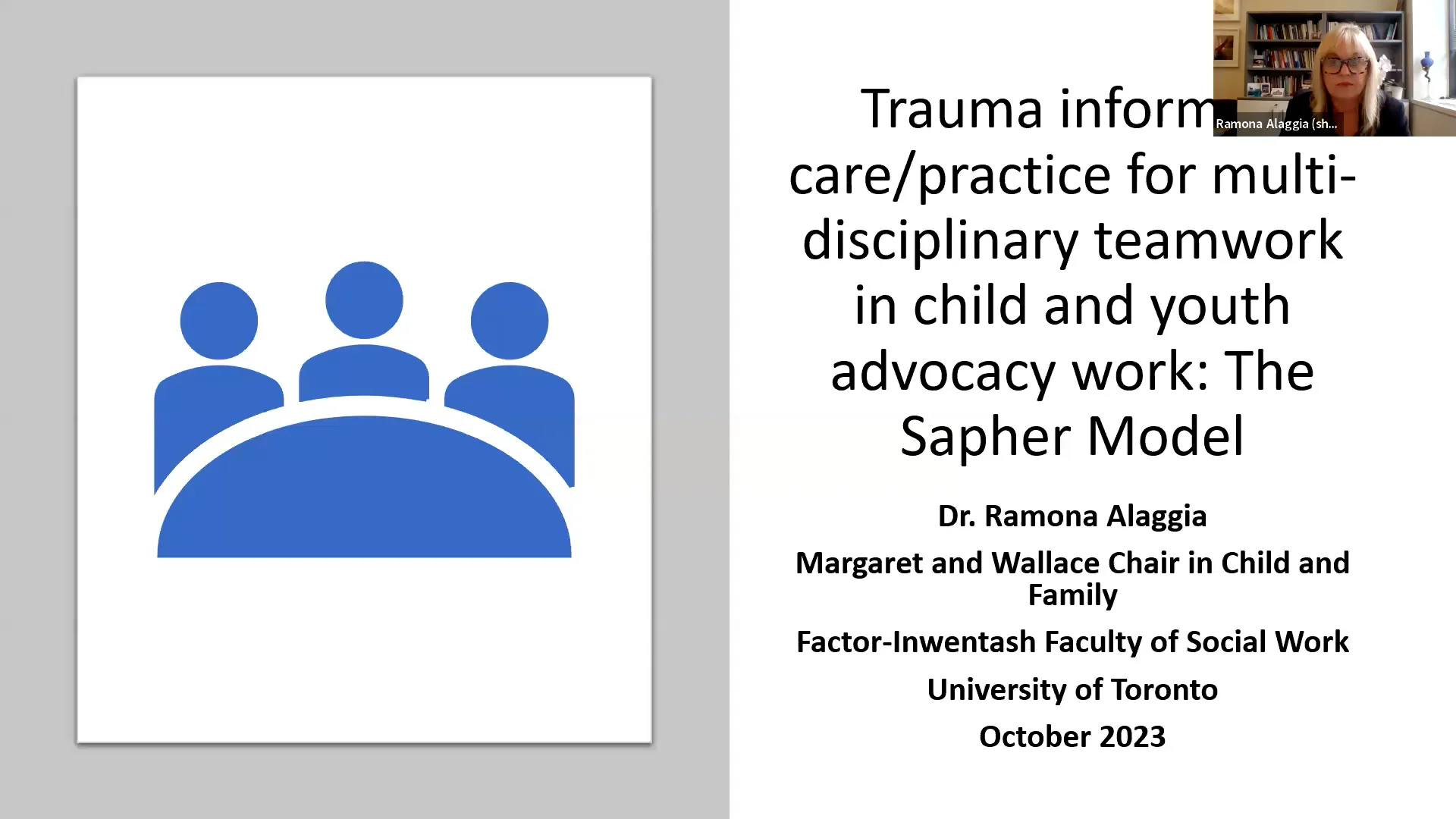 Trauma informed care for multi-disciplinary teamwork in child and youth ...