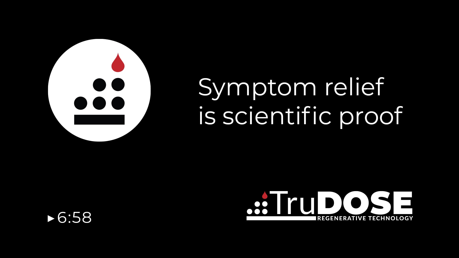 Symptom relief is scientific proof