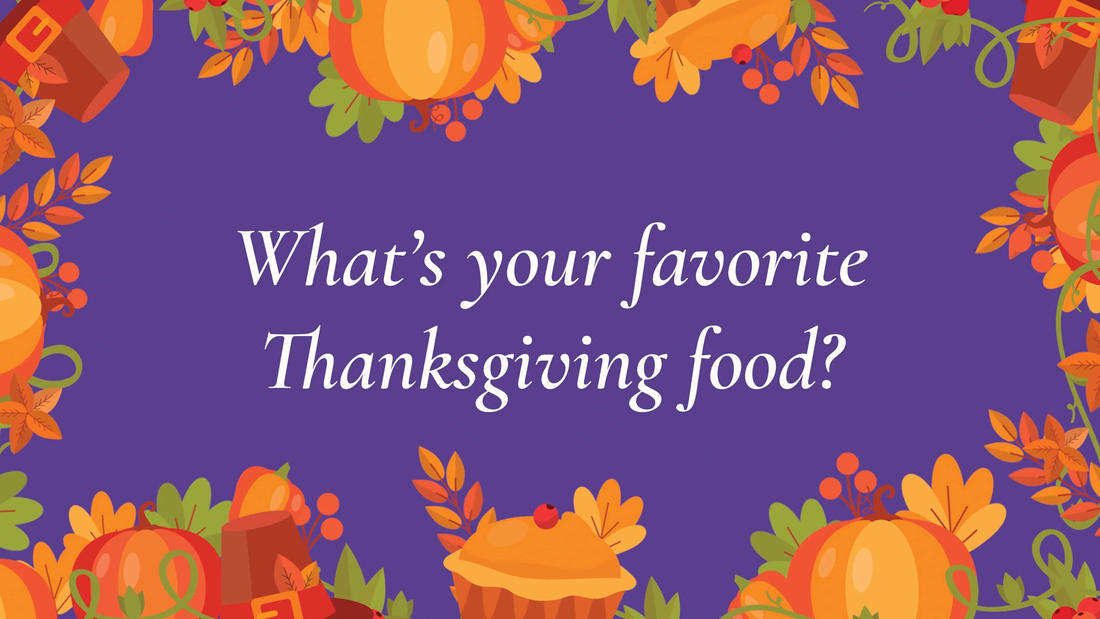 What is your favorite Thanksgiving Food? on Vimeo