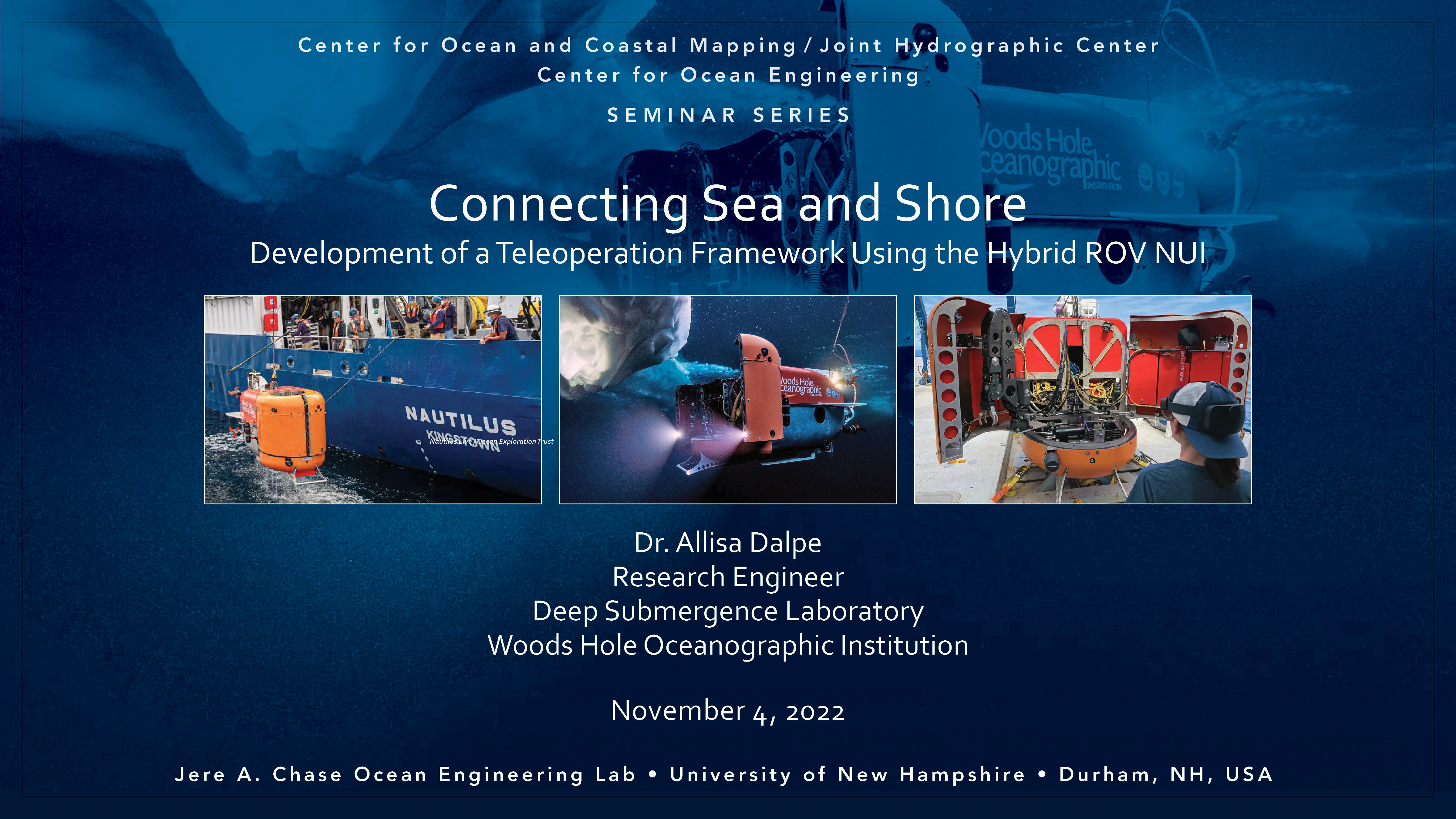 Connecting Sea and Shore: Development of a Teleoperation Framework ...