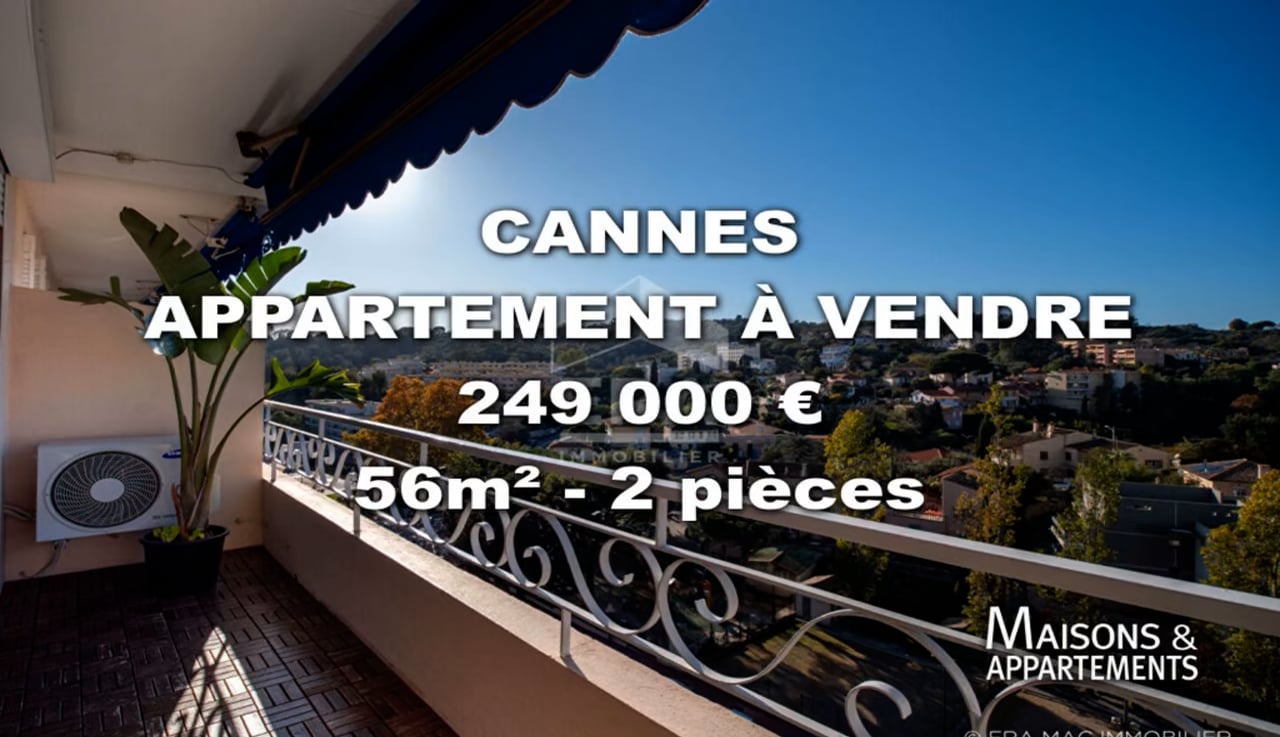 CANNES - APPARTEMENT À VENDRE - 249 000 € - 56 M² - 2 Pièces On Vimeo