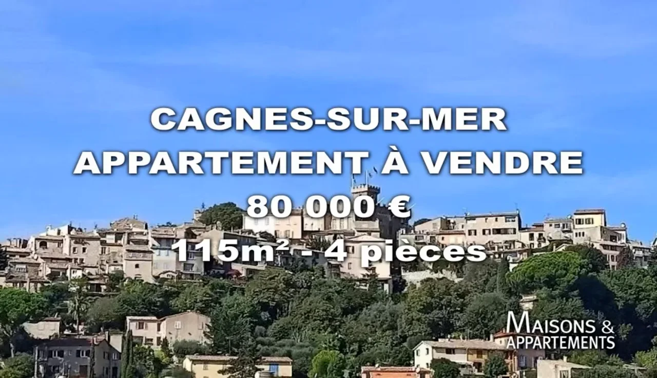 CAGNES-SUR-MER - APPARTEMENT \u00c0 VENDRE - 80 000 \u20ac - 115 m\u00b2 - 4 pi\u00e8ces on ...