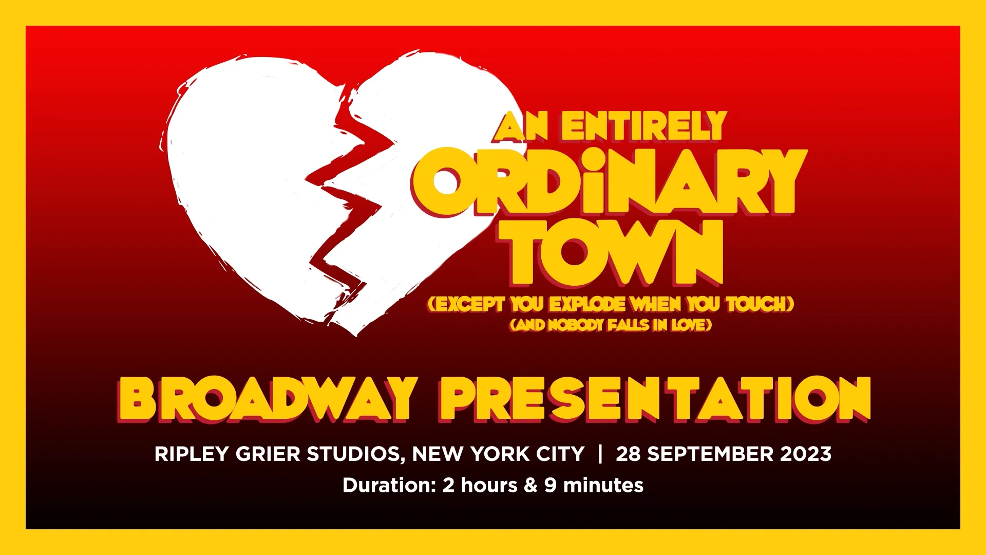 "An Entirely Ordinary Town" Broadway Presentation Ripley Grier