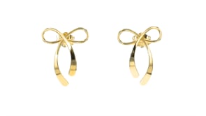 14kt Yellow Gold Ribbon Earrings