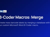 "Merge Barcode Labels" B-Coder Word 2007 Macro